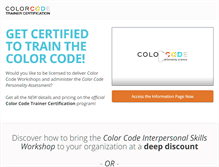 Tablet Screenshot of colorcodecertification.com